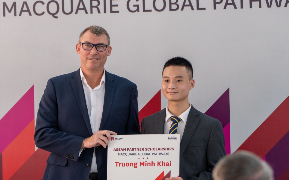 Trương Minh Khải là một trong bảy sinh viên Macquarie Global Pathways vừa nhận học bổng ASEAN Partner