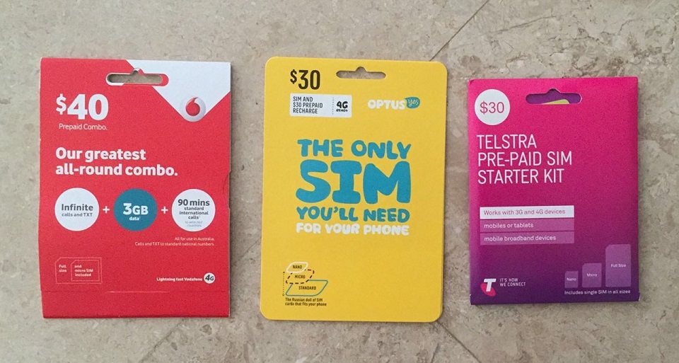 Telstra, Optus và Vodafone là 3 nhà mạng được nhiều du học sinh Việt sử dụng