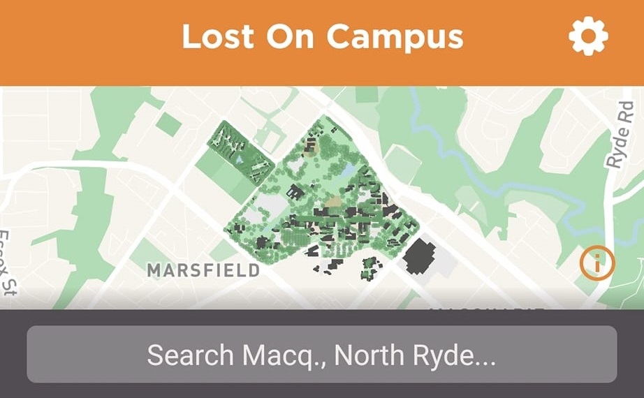 Sinh viên có thể tra cứu bản đồ trường học thông qua ứng dụng Lost On Campus 