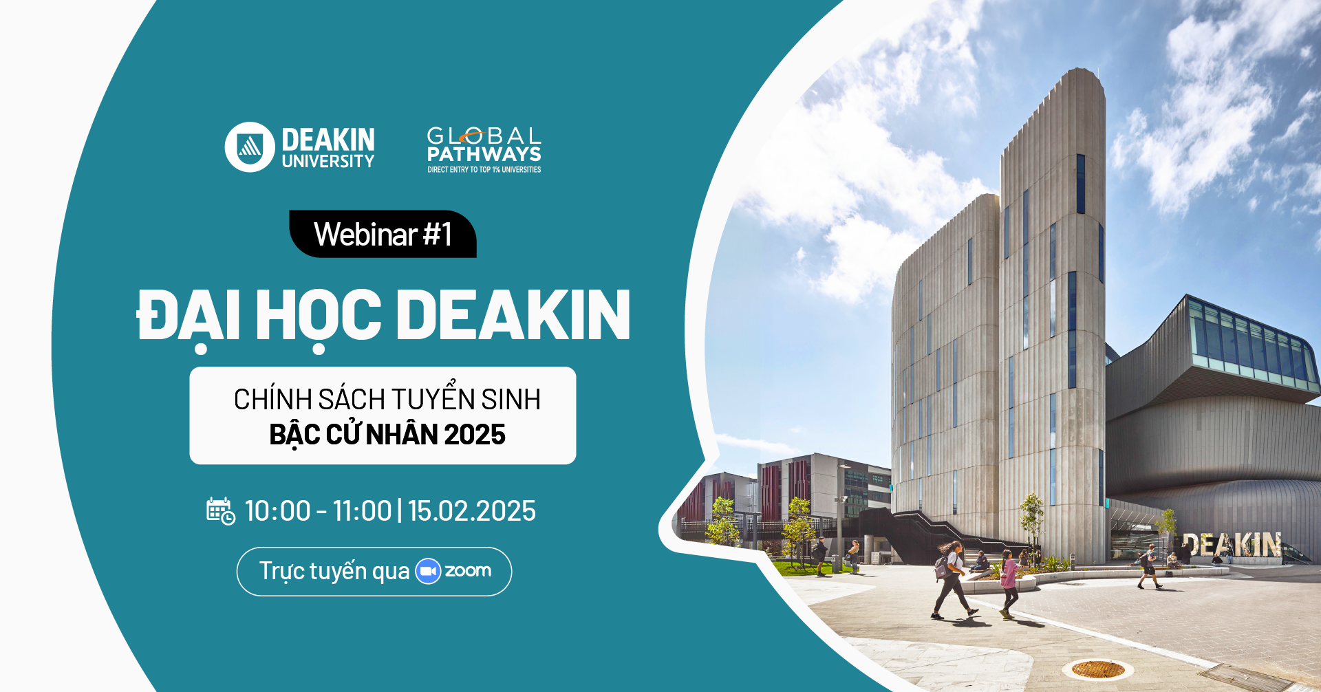 Đại học Deakin - Khách mời đầu tiên của chuỗi webinar tuyển sinh 2025 sẽ mang đến nhiều thông tin thú vị.